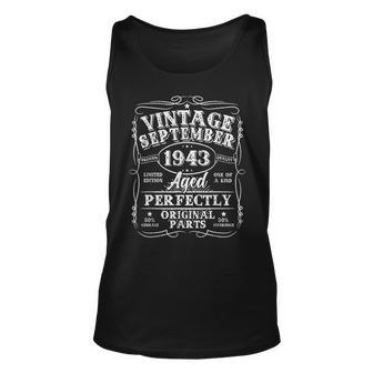 Awesome Since September 1943 Vintage 80Th Birthday Men 80Th Birthday Tank Top | Mazezy