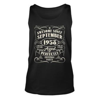 Awesome Since September 1958 65 Years Old 65Th Birthday Tank Top | Mazezy DE