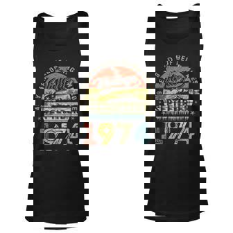 Awesome Since September 1974 Vintage 49Th Birthday Tank Top | Mazezy