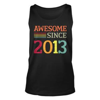 Awesome Since 2013 10Th Birthday Retro Vintage Unisex Tank Top | Mazezy