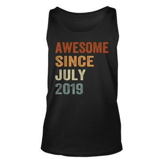 Awesome Since July 2019 4Th Kids And Toddlers Birthday Unisex Tank Top | Mazezy