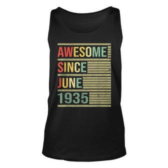 Awesome Since June 1935 Vintage 1935 84 Birthday Unisex Tank Top | Mazezy