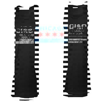 Awesome Usa Proud City Of Chicago Flag Pride Unisex Tank Top | Mazezy