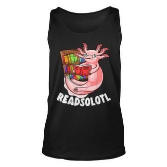 Axolotl Book Lover Reading Lover Literature Reading Tank Top | Mazezy