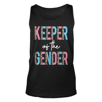 Baby Reveal Party Gender Reveal Keeper Of The Gender Unisex Tank Top | Mazezy