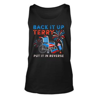 Back It Up Terry Put It In Reverse Fireworks Fun 4Th Of July Unisex Tank Top - Monsterry