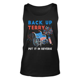 Back It Up Terry Put It In Reverse Funny 4Th Of July Us Flag Unisex Tank Top - Thegiftio UK