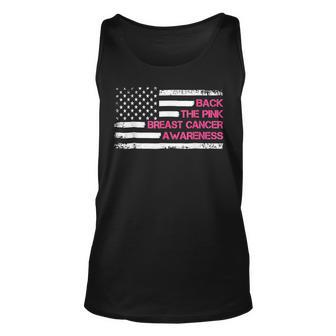 Back The Pink American Flag Breast Cancer Awareness Vintage Tank Top - Thegiftio UK