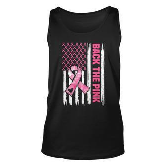 Back The Pink Warrior Flag American Breast Cancer Awareness Tank Top - Thegiftio UK