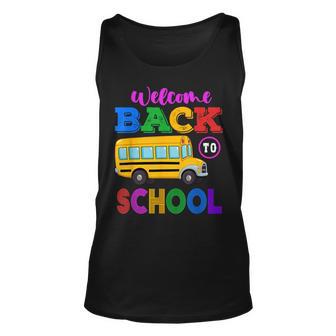 Back To School Bus First Day Of School Elementary Preschool Unisex Tank Top - Seseable