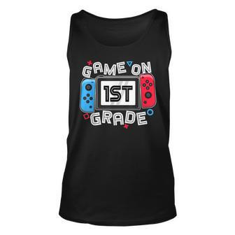 Back To School Game On 1St Grade Funny Gamer Kids Boys Unisex Tank Top | Mazezy