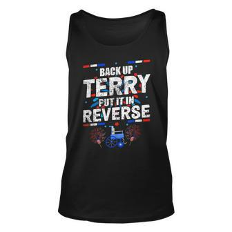 Back Up Terry Put It In Reverse Fireworks 4Th Of July Retro Unisex Tank Top - Monsterry UK