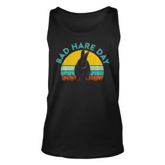 Bad Hare Day Funny Rabbit Pun Hair Unisex Tank Top - Monsterry DE