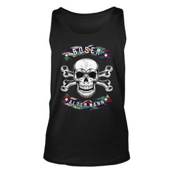 Bad Old Man Skull Camouflage Unisex Tank Top | Mazezy