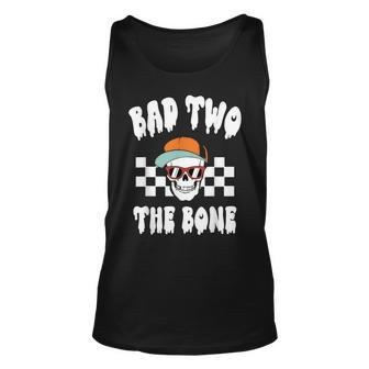 Bad Two The Bone 2Nd Birthday Halloween Skeleton Boy Tank Top - Seseable