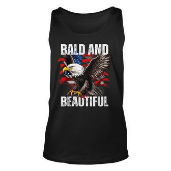Bald And Beautiful July 4Th Independence Day America Eagle Unisex Tank Top | Mazezy
