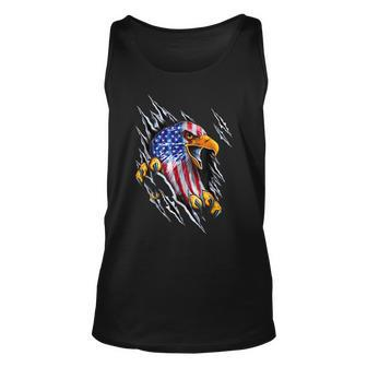 Bald Eagle 4Th Of July Usa American Flag Country Unisex Tank Top | Mazezy