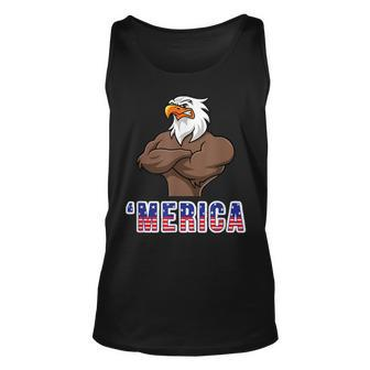 Bald Eagle Merica - Patriotic America Usa 4Th Of July Unisex Tank Top | Mazezy