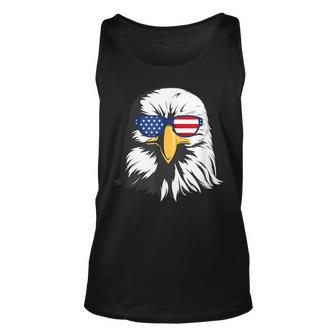 Bald Eagle Sunglasses - Patriotic America Usa 4Th Of July Unisex Tank Top | Mazezy