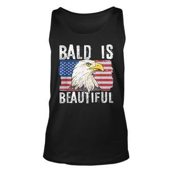 Bald Is Beautiful 4Th Of July Independence Day Bald Eagle Unisex Tank Top | Mazezy