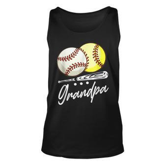 Ball Grandpa Baseball Softball Unisex Tank Top | Mazezy