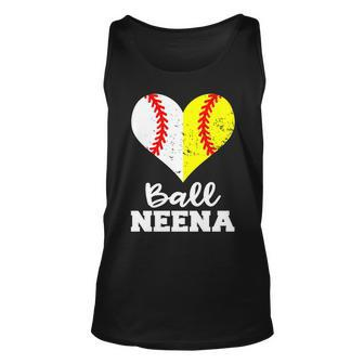 Ball Neena Heart Funny Baseball Softball Neena Unisex Tank Top | Mazezy