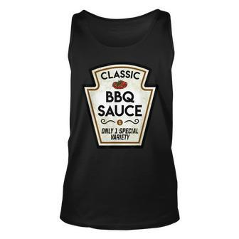 Barbecue Bbq Sauce Bottle Label Halloween Matching Costume Unisex Tank Top | Mazezy