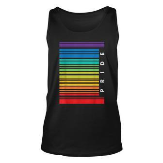 Barcode Gay Pride Lgbt T Lesbian Bisexual Flag Gifts Unisex Tank Top | Mazezy