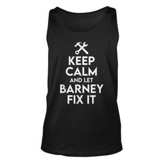 Barney Handyman Birthday Name Personalized Barney Mechanic Unisex Tank Top | Mazezy UK