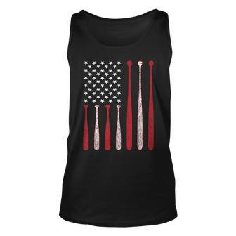 Baseball 4Th Of July Design Cool Usa American Flag Unisex Tank Top | Mazezy UK