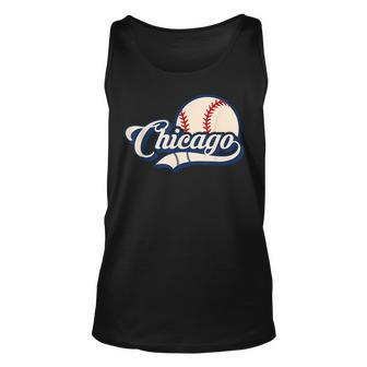 Baseball American Lover Chicago Baseball Unisex Tank Top - Seseable