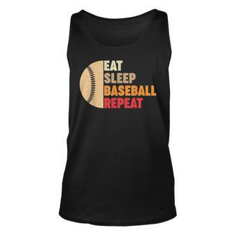 Baseball Eat Sleep Baseball Repeat Baseball Player Baseball Tank Top | Mazezy