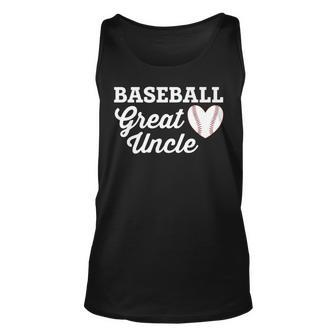 Baseball Great Uncle Love Heart Baseball Sports Unisex Tank Top | Mazezy