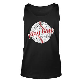 Baseball Play Ball Cute Graphic Play Ball Baseball Baseball Tank Top | Mazezy