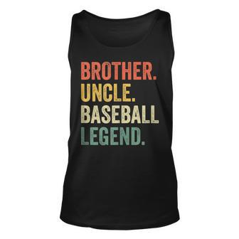 Baseball Player Brother Uncle Baseball Legend Vintage Tank Top | Mazezy