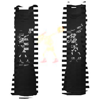 Baseball Player Catcher Pitcher With Mitt Dabbing Skeleton Tank Top - Seseable
