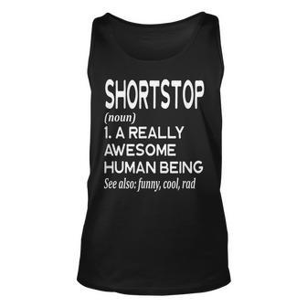 Baseball Player Definition Funny Shortstop Short Stop Unisex Tank Top | Mazezy CA