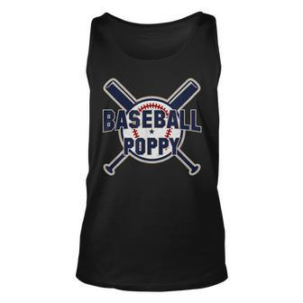 Baseball Poppy Softball Papa Fathers Day Grandpa Tank Top | Mazezy