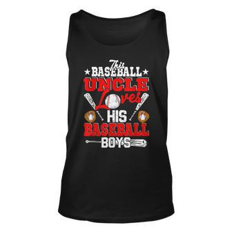 This Baseball Uncle Loves His Baseball Boys Matching Tank Top | Mazezy