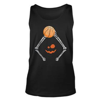 Basketball Skeleton Halloween Boys Basketball Halloween Tank Top - Thegiftio UK