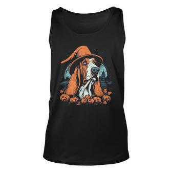 Basset Hound Witch Halloween Costume Dog Lover Puppy Tank Top - Seseable