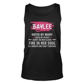 Baylee Name Gift Baylee Hated By Many Loved By Plenty Heart Her Sleeve V2 Unisex Tank Top - Seseable