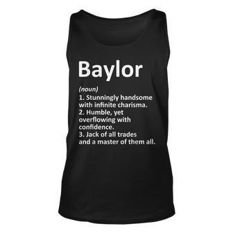 Baylor Definition Personalized Name Funny Birthday Idea Unisex Tank Top | Mazezy