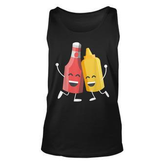 Bbq Bff Ketchup & Mustard Best Friends Forever Unisex Tank Top | Mazezy