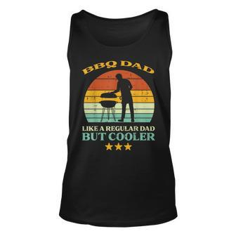 Bbq Dad Cooler Retro Barbecue Grill Fathers Day Daddy Papa Tank Top - Seseable