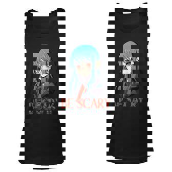 Be Scary Goth Punk Cute Spooky Anime Girl Unisex Tank Top | Mazezy
