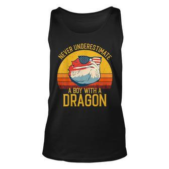 Bearded Dragon Never Underestimate A Boy With A Dragon For Bearded Dragon Lovers Tank Top | Mazezy