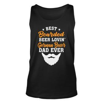 Beer Best Bearded Beer Lovin Rat Terrier Dad Funny Dog Lover Unisex Tank Top - Monsterry