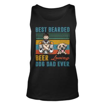 Beer Best Bearded Beer Loving Dog Dad English Mastiff Puppy Lover Unisex Tank Top - Monsterry AU