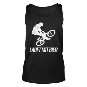 Beer Bicycle Running With Beer Alcohol Mountain Bike Humour Road Bike Unisex Tank Top - Monsterry UK